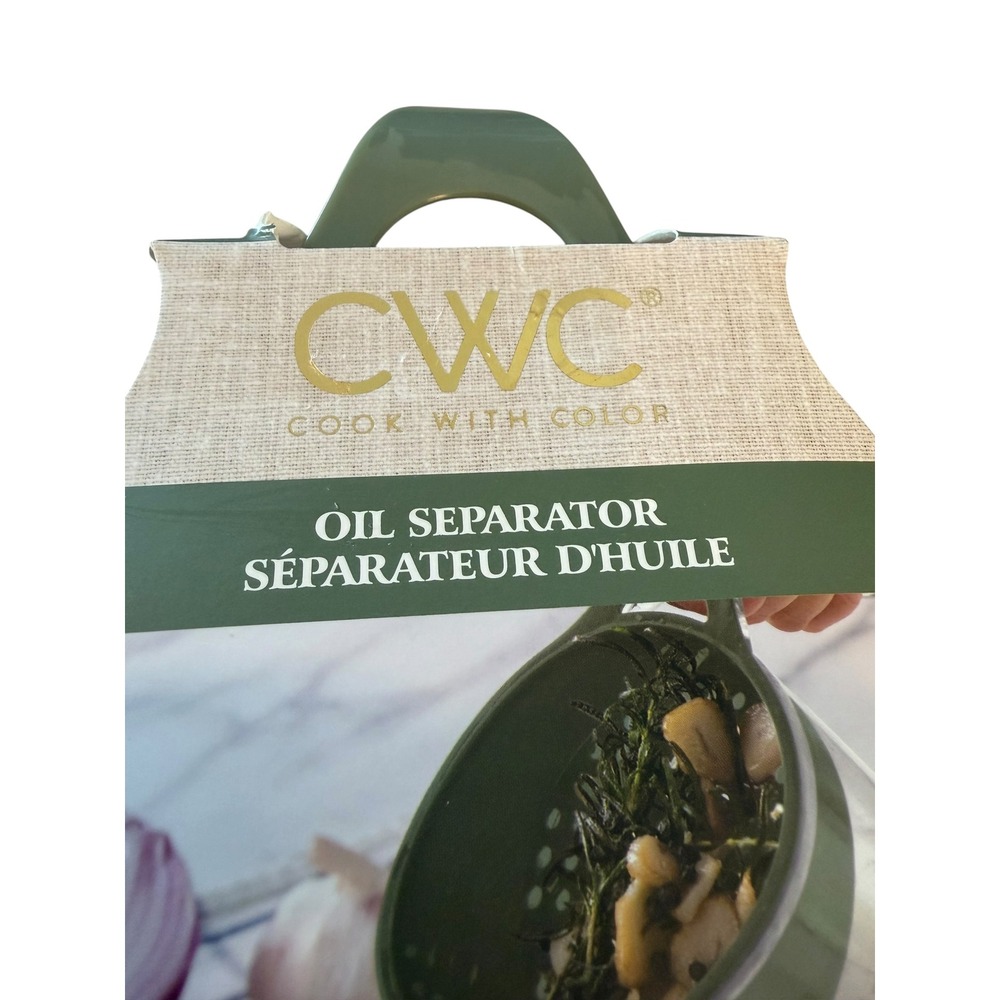 Cook With Color CWC Glass Fat Oil Separator 2 Cup 16oz Green OILDIS1